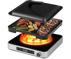 COOKTRON indukcinė kaitlentė su ketaus grilio plokšte 2000 W FS-IC011F