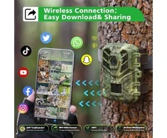Coolifepro mini Wi-Fi laukinės gamtos stebėjimo kamera, 32 MP, 1080P, naktinis matymas, IP66, SV-TCQW