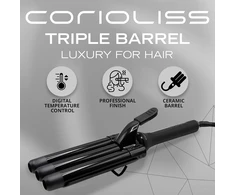 Corioliss trigubų cilindrų plaukų garbanojimo žnyplės 25,4 mm OC210TBBS