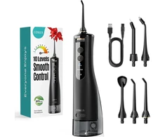 COSLUS belaidis burnos irigatorius 300 ml, IPX7, 10 lygių, įkraunamas USB E40