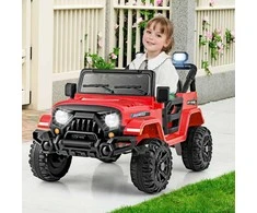 COSTWAY 12V elektrinis vaikiškas automobilis, raudonas