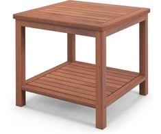 COSTWAY kvadratinis sodo kavos staliukas, medinis, 45 × 45 × 45 cm, akacijos mediena