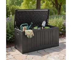 COSTWAY sodo dėžė 300 l, atspari orui, HDPE plastikas, 114 × 55 × 61 cm, ZB34073DE