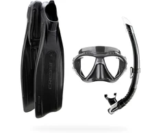 Cressi nardymo rinkinys su kauke, vamzdeliu ir plaukmenimis, juodas, PRO STAR, MATRIX, GAMMA