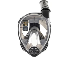 Cressi pilno veido nardymo kaukė Komodo 180° panorama CO2 saugi anti-rasa silikoninė juoda S/M
