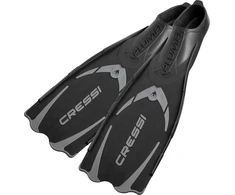 Cressi Pluma nardymo plaukmenys su polipropileno mentele, dydis 39/40, juoda/sidabrinė