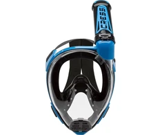 Cressi viso veido nardymo kaukė su vamzdeliu, silikonas, polikarbonato lęšis, S/M, juoda/mėlyna, XDT005020