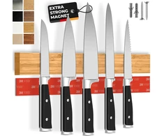 Cucino magnetinė juosta peiliams iš bambuko, 40 cm, Holder16_bamboo2