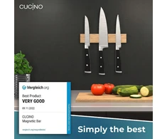 Cucino magnetinė peilių juosta iš ąžuolo, 25 cm, su 3M tvirtinimo juosta, Messerleiste_oak_25cm