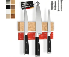 Cucino magnetinė peilių juosta iš ąžuolo, 25 cm, su 3M tvirtinimo juosta, Messerleiste_oak_25cm