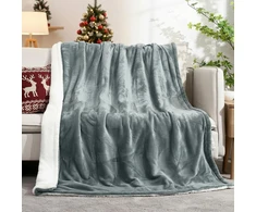 CURECURE elektrinė šildoma flanelinė antklodė 130 × 180 cm, 6 temperatūros lygiai, ETGL-HB1613EU-FL-QGR