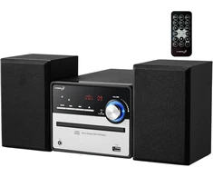Muzikinis centras Cyberlux mini Hi-Fi stereo sistema su CD/MP3, FM radiju, USB ir LED ekranu 3120