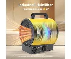 DAHTEC nešiojamas elektrinis šildytuvas 3000 W su termostatu BGP1308-03