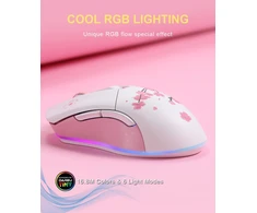 DAREU belaidė žaidimų pelė, 10 000 DPI, 6 programuojami mygtukai, RGB, EM901X