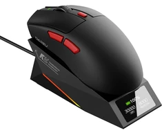 DAREU belaidė žaidimų pelė 30 000 DPI, 8K, įkrovimo stotelė AE6 PRO-BK