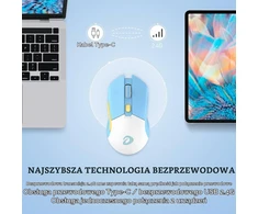 DAREU belaidė žaidimų pelė su įkrovimo stotele, 12000 DPI, EM901X
