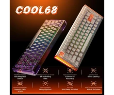 DAREU laidinė žaidimų klaviatūra su magnetiniais jungikliais 8000 Hz COOL68-OR