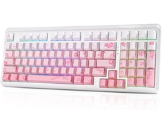 DAREU mechaninė klaviatūra su Bluetooth, 2,4 GHz, USB-C, RGB ir 98 klavišais Ek98pro