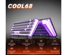 DAREU mechaninė žaidimų klaviatūra su Hall Effect jungikliais, 8000 Hz, COOL68-BK