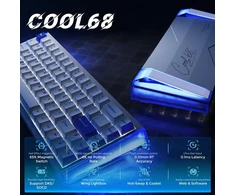 DAREU žaidimų klaviatūra COOL68-BW, 68 klavišai, magnetiniai jungikliai, 8000 Hz