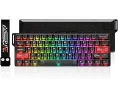 DAREU žaidimų klaviatūra su magnetiniais jungikliais, 60 %, 8 kHz, RGB, COOL60-BK