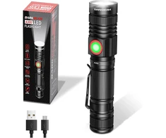 DARKBEAM LED žibintuvėlis, 2000 lm, įkraunamas USB-C, vandeniui atsparus, aliuminis, A300