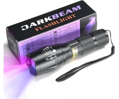 DARKBEAM UV žibintuvėlis 365 nm ir 395 nm, reguliuojamas, vandeniui atsparus, LED, A100