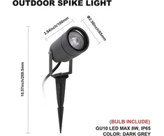 DAWALIGHT lauko LED šviestuvas su smaigaliu, GU10, IP65, 6 W, 3000 K, 4 vnt. rinkinys, ex049