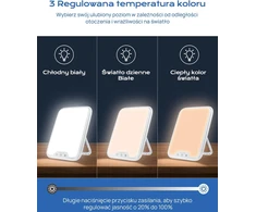 DAXING šviesos terapijos lempa 10 000 lx, 3 spalvinės temperatūros, TT-G02