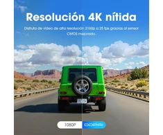 ddpai automobilinė kamera MINI Pro 4K su 64 GB kortele, Wi-Fi 6 ir 360° objektyvu