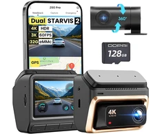DDPAI automobilinis vaizdo registratorius Z60 Pro, 4K + 1080p, STARVIS 2, Wi-Fi, GPS