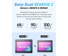 DDPAI automobilinis vaizdo registratorius Z60 Pro, 4K + 1080p, STARVIS 2, Wi-Fi, GPS