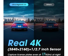 DDPAI automobilinis vaizdo registratorius Z60 su priekine ir galine kamera, 4K/1080p, Wi-Fi 6