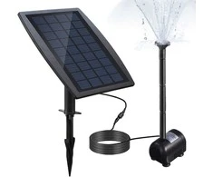 Decdeal saulės fontano pompa su 200 l/val srautu ir 9 V įtampa, BSV-SP025 modelis