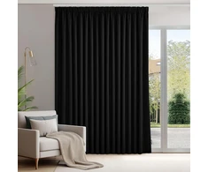 Deconovo užtemdančios termoizoliacinės užuolaidos, 1 vnt., 280 × 175 cm, poliesteris, juodos