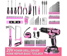 DEKO akumuliatorinio gręžtuvo rinkinys, 20 V, 1,5 Ah, 186 dalių, DKMT186-GP-EU