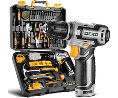 DEKO akumuliatorinių įrankių rinkinys su 12 V suktuvu ir 133 priedais DKMT133-new