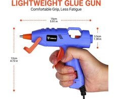 DEKO karštų klijų pistoletas 7 mm su 30 klijų lazdelių, 20 W, elektrinis, juodas