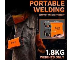 DEKO MMA inverterinė suvirinimo staklė 140 A, 220 V, nešiojama, reguliuojama, DKEMMAX140C1
