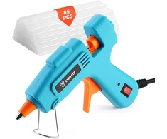 DEKOPRO karštų klijų pistoletas 50 W su 85 klijų lazdelėmis 7 mm x 120 mm, mėlynas, DKPHGG0015