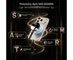 Kietasis diskas DIGIERA išorinis magnetinis SSD diskas 1 TB USB-C 3.2 Gen 2x2 LPS2000M