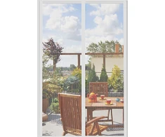 DIKER magnetinis tinklelis nuo vabzdžių durims, poliesteris, 120 × 210 cm, balta