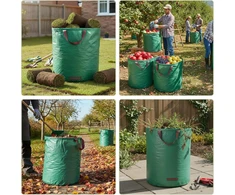 Dntorx daugkartinio naudojimo sodo atliekų maišai, 3 vnt., 500 l, 80 × 100 cm