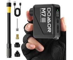 DOMOR elektrinė dviračio pompa 120 psi su USB-C, Presta ir Schrader vožtuvams M7