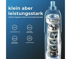 DongCheng akumuliatorinis mini suktuvas 4 V, 2000 mAh, 5 Nm su LED ir bitų rinkiniu