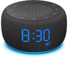 DOUMOSH skaitmeninis radijo žadintuvas su Bluetooth 5.0, 5 W garsiakalbiu ir naktine lempute DEBK11B