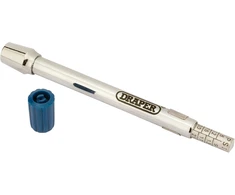 Draper padangų slėgio manometras 6–50 psi su vožtuvo išėmimo įrankiu 51536