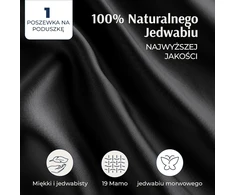 Dreamzie šilkinis pagalvės užvalkalas, 100% natūralus morinis šilkas, 19 momme, 40x80 cm, juodas
