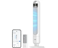 DREO bokštinis ventiliatorius, 42 W, 28 dB, 90° osciliacija, valdymas programėle, DR-HTF017S Baltas