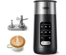 DREO elektrinis pieno plakiklis 8 funkcijų, 270 ml, karštai ir šaltai putai, DR-KMF002 Juodas